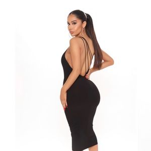 Fashion nova black never worn dress